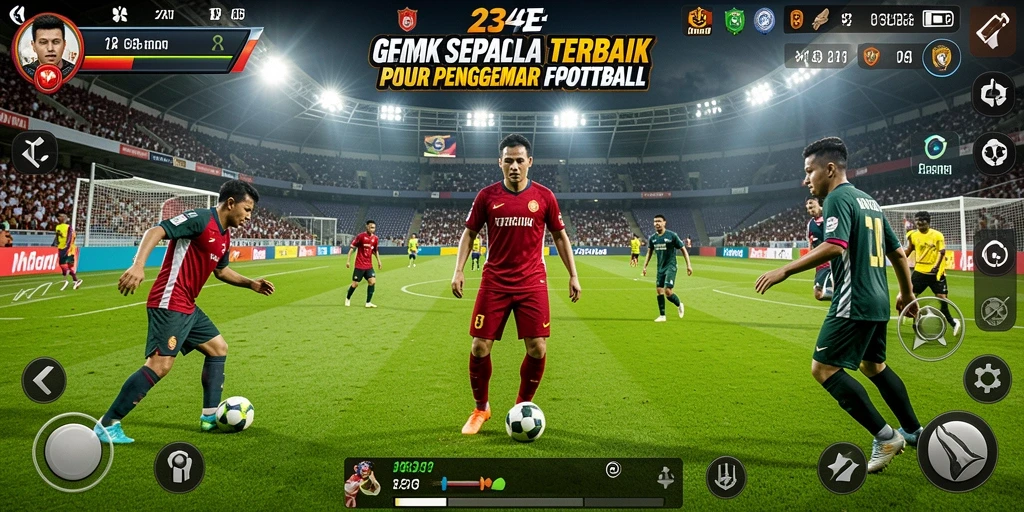 Gameplay mendebarkan dalam 234E dengan aksi sepak bola nyata.