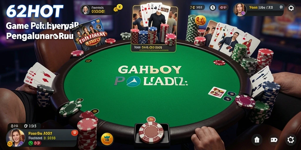 Tampilan menarik dari gameplay Poker di 62HOT yang seru.