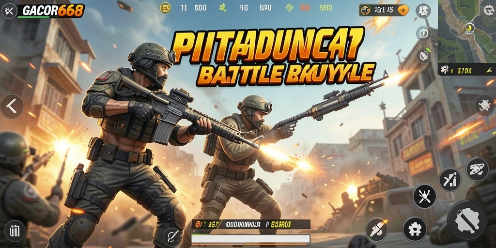 Gameplay intens dan seru di GACOR668 Battle Royale.