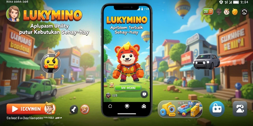 Tampilan antarmuka utama aplikasi LUKYMINO yang minimalis dan fungsional.