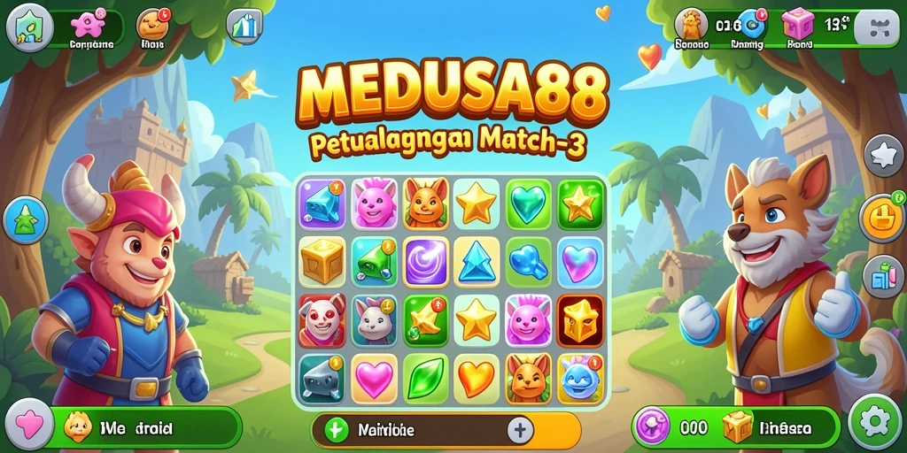 Tampilkan gameplay menarik dari MEDUSA88 dengan ikon berwarna-warni.