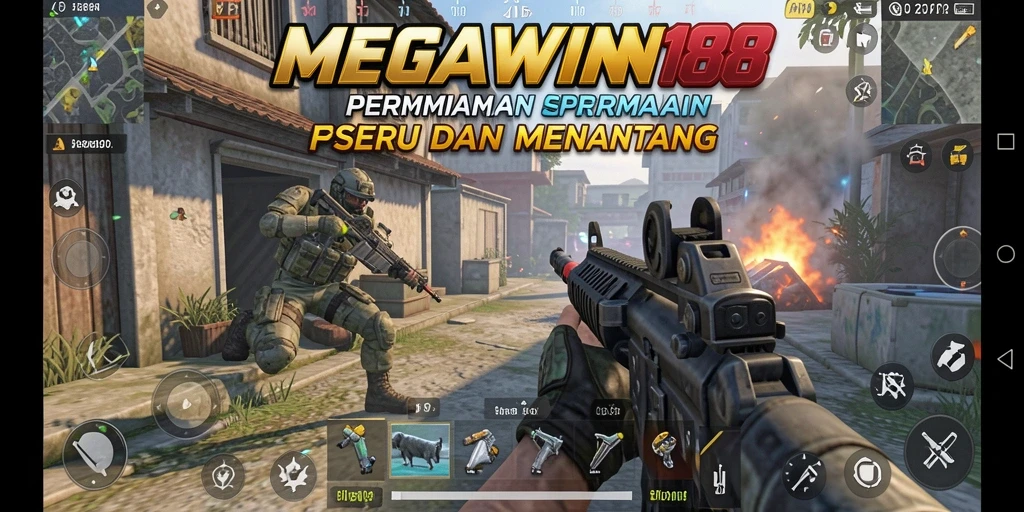 Screenshot utama menunjukkan aksi menegangkan dalam gameplay FPS.
