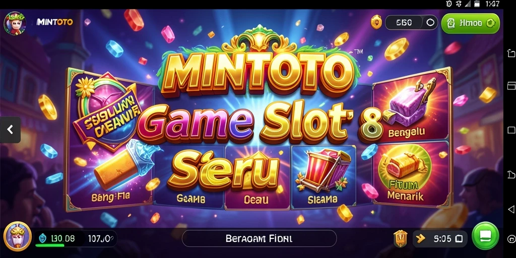 Screenshot MINTOTO menampilkan gameplay seru dengan berbagai simbol slot.