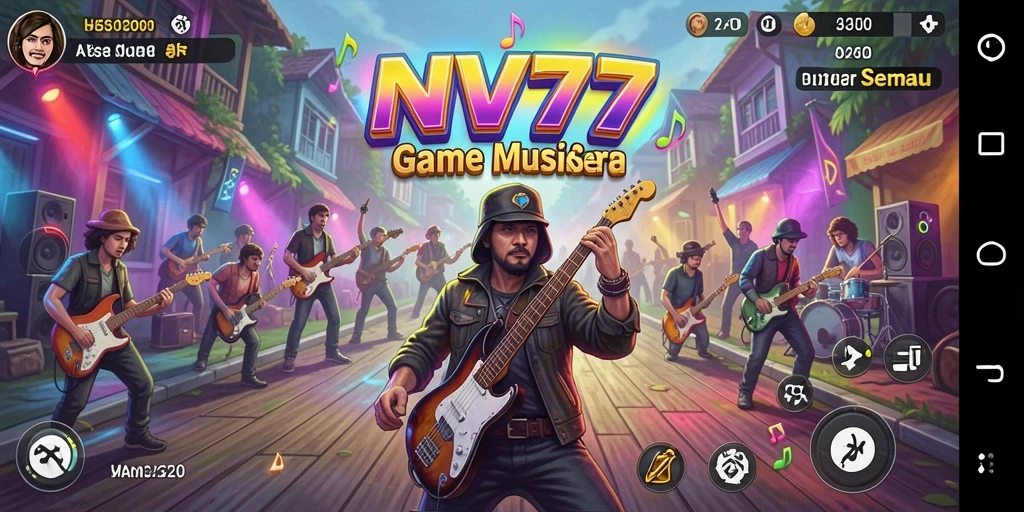 Tampilan gameplay NV77 yang seru dan penuh warna.