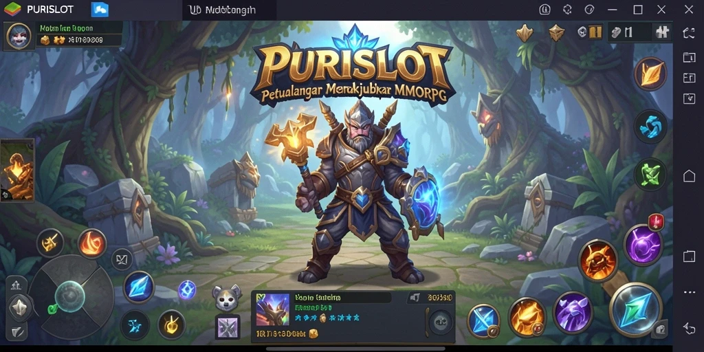 Tampilan gameplay seru dari <strong>PURISLOT</strong> yang menunjukkan pertempuran antara pemain.