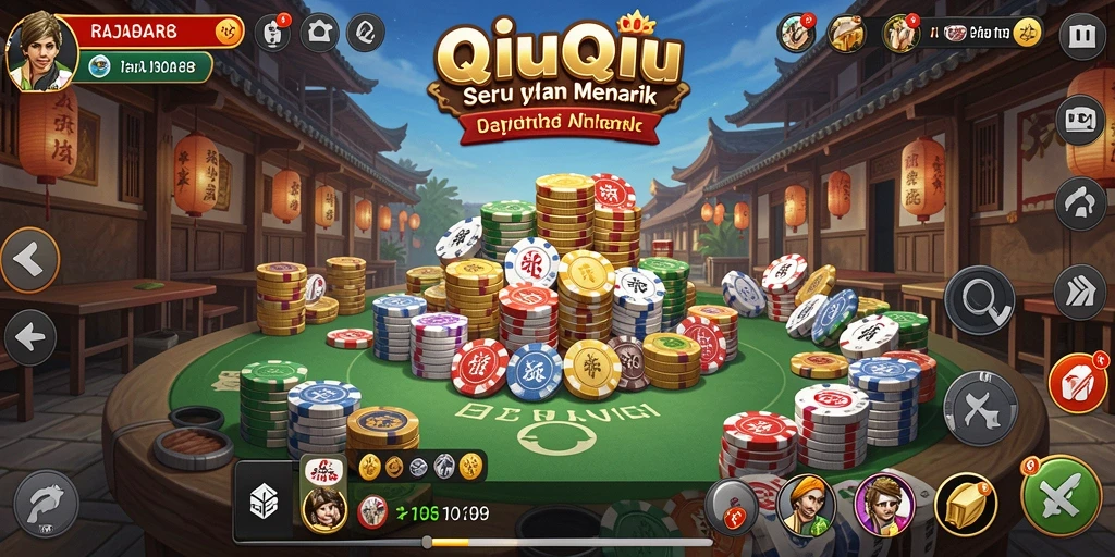 Tampilan gameplay QiuQiu yang seru di RAJABANDAR88.
