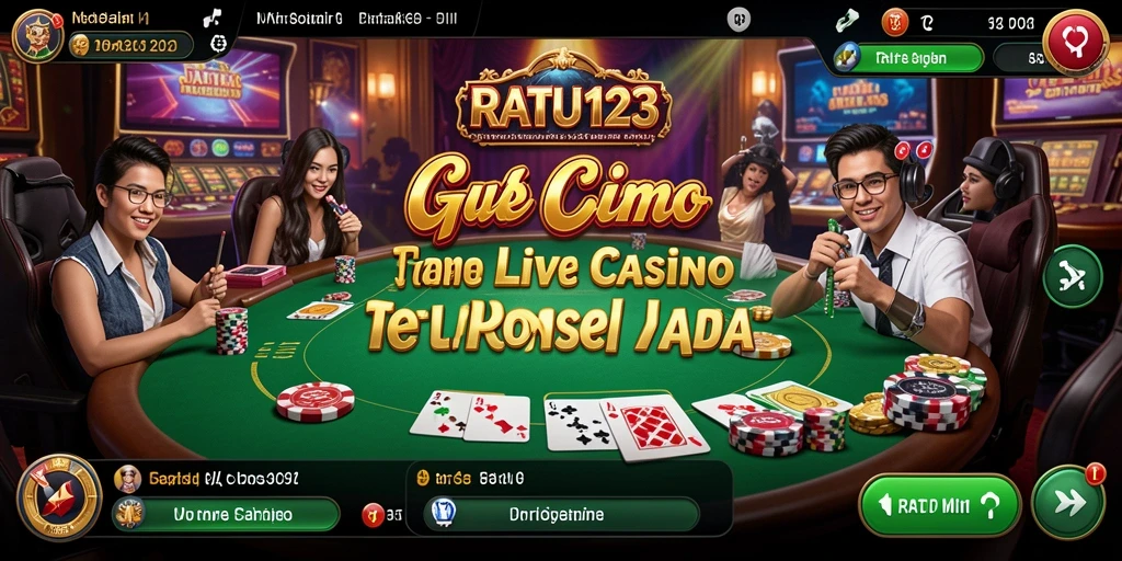 Tangkapan layar gameplay Live Casino yang mendebarkan dari RATU123.