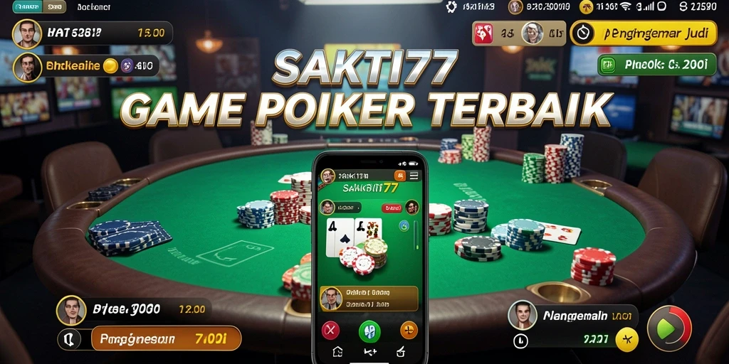 Screenshot gameplay SAKTI77 menampilkan suasana poker yang mendebarkan.