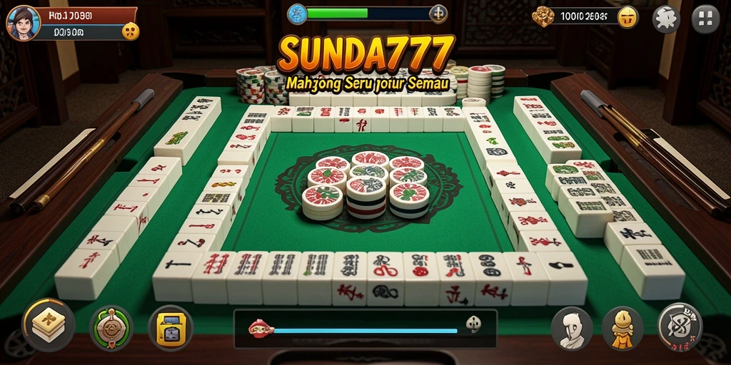 Tampilan screenshot gameplay <strong>SUNDA777</strong> dalam suasana Mahjong yang menarik.
