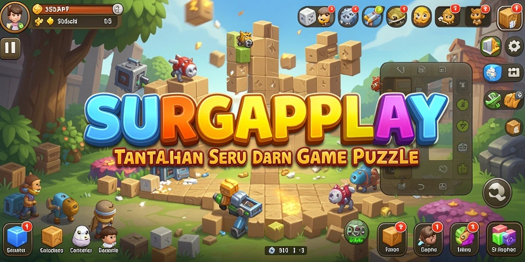 Screenshot utama SURGAPLAY menampilkan gameplay seru dalam menyelesaikan puzzle.