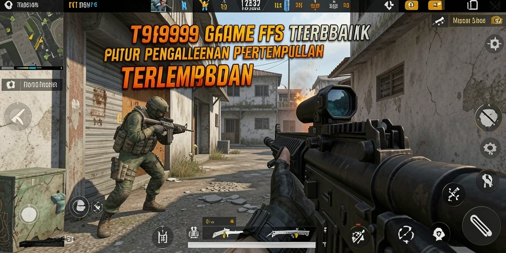 Tangkapan layar permainan T9999 menampilkan aksi pertempuran intensif dalam mode FPS.