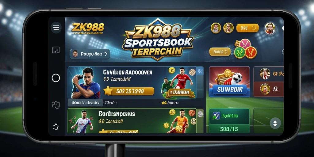 Tampilan gameplay ZK988 dengan berbagai pilihan taruhan olahraga.