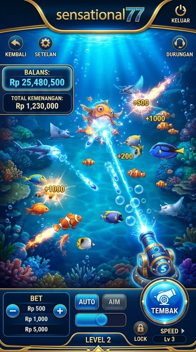Tampilan beranda aplikasi sensational77 yang informatif.